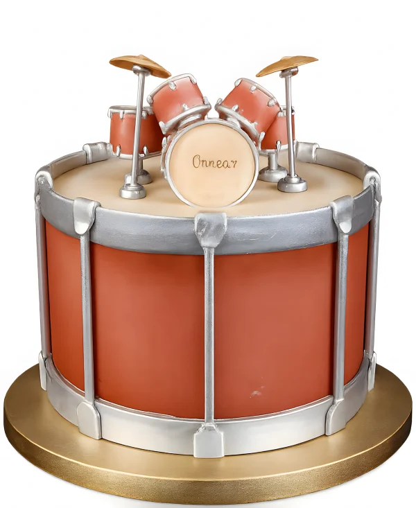 Торт в форме барабана Фото