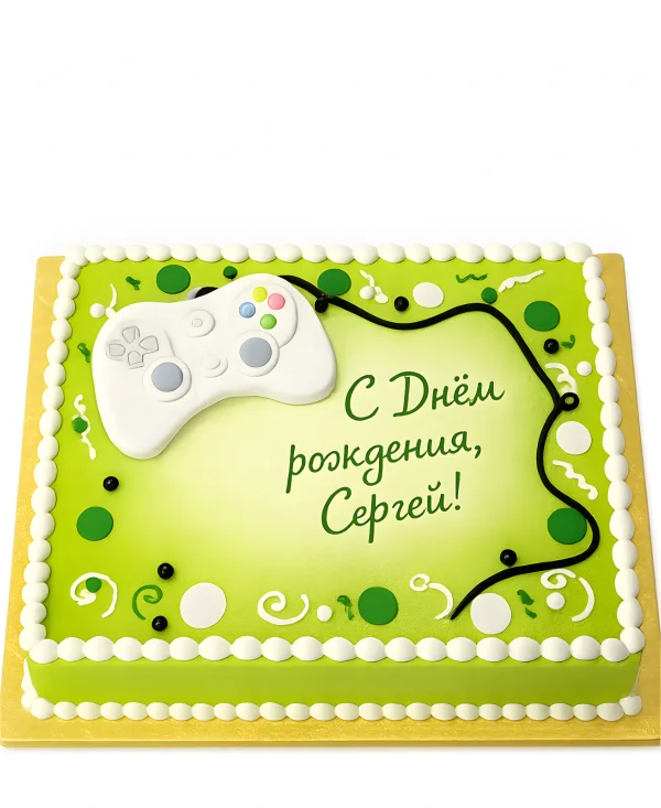 Прямоугольный торт с джойстиком Фото