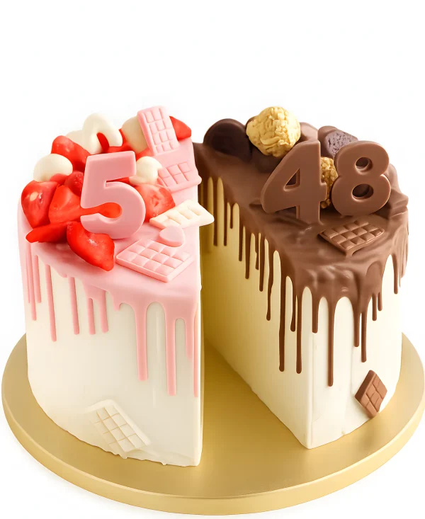 Торт на двоих папе и дочке Фото