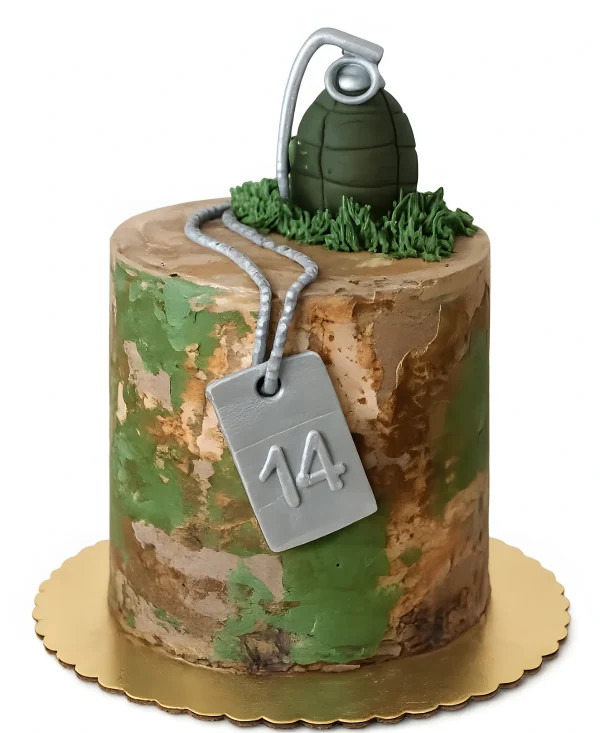 Торт по игре Battlefield с жетоном Фото