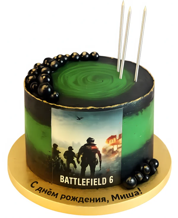 Торт с фотопечатью Battlefield Фото