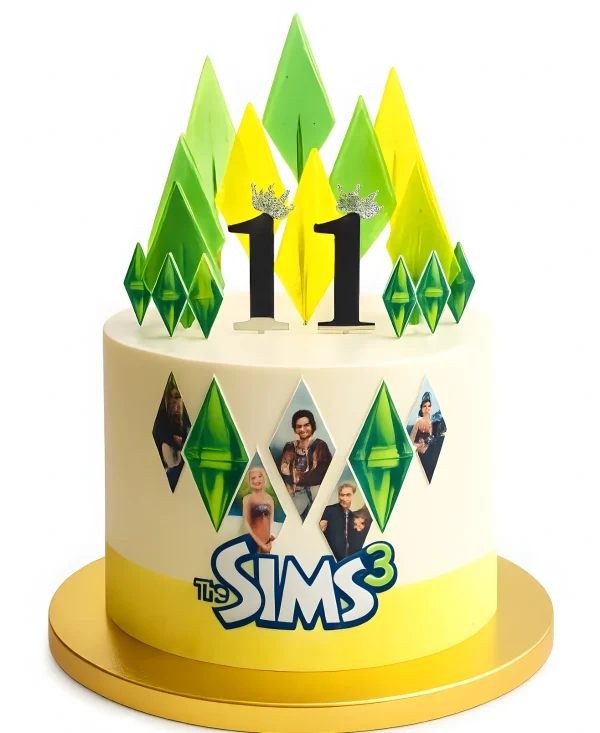 Торт с леденцами в форме значка Симс Фото