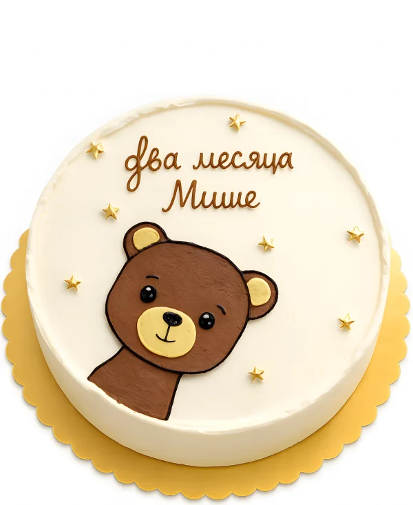Торт с медведем Фото