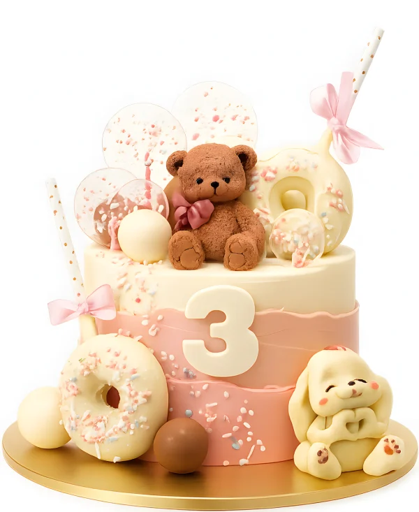 Торт с пончиками на 3 месяца Фото