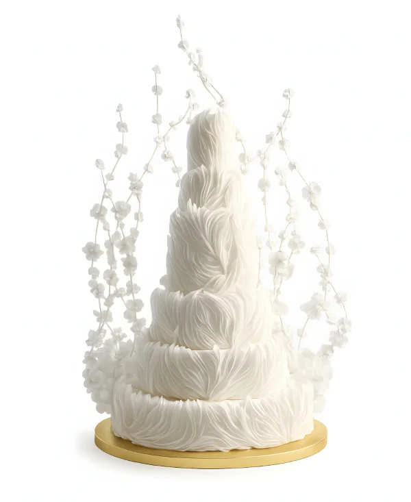 Изысканный свадебный торт в шесть ярусов Фото