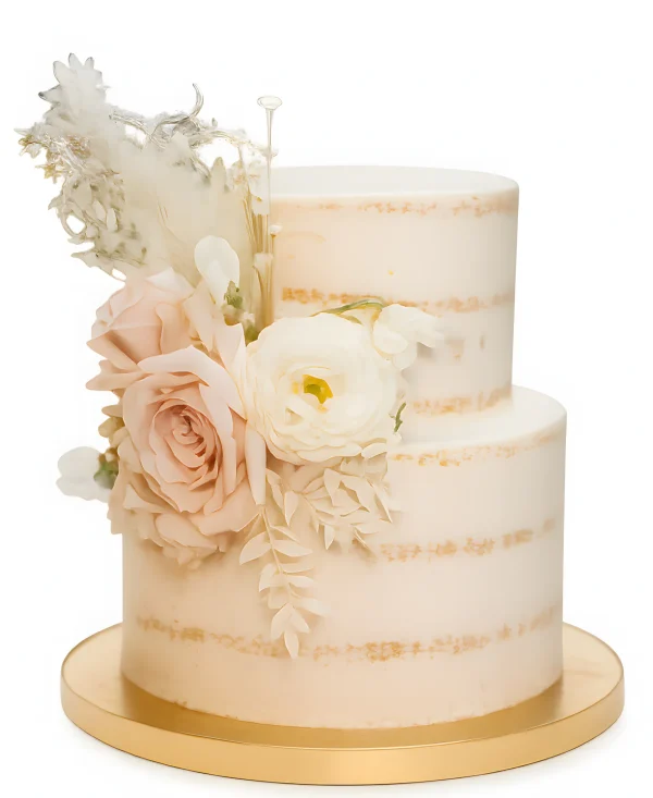 Открытый торт Романтический букет Фото