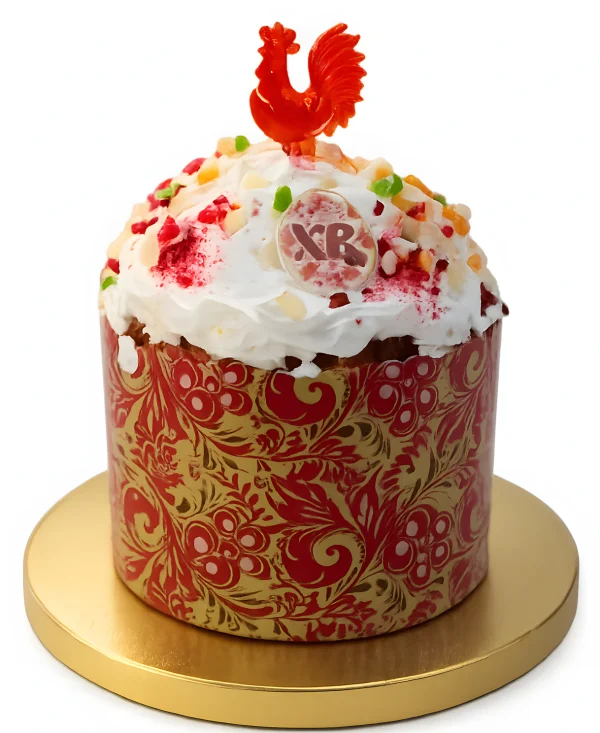 Пасхальный кулич с петушком Фото