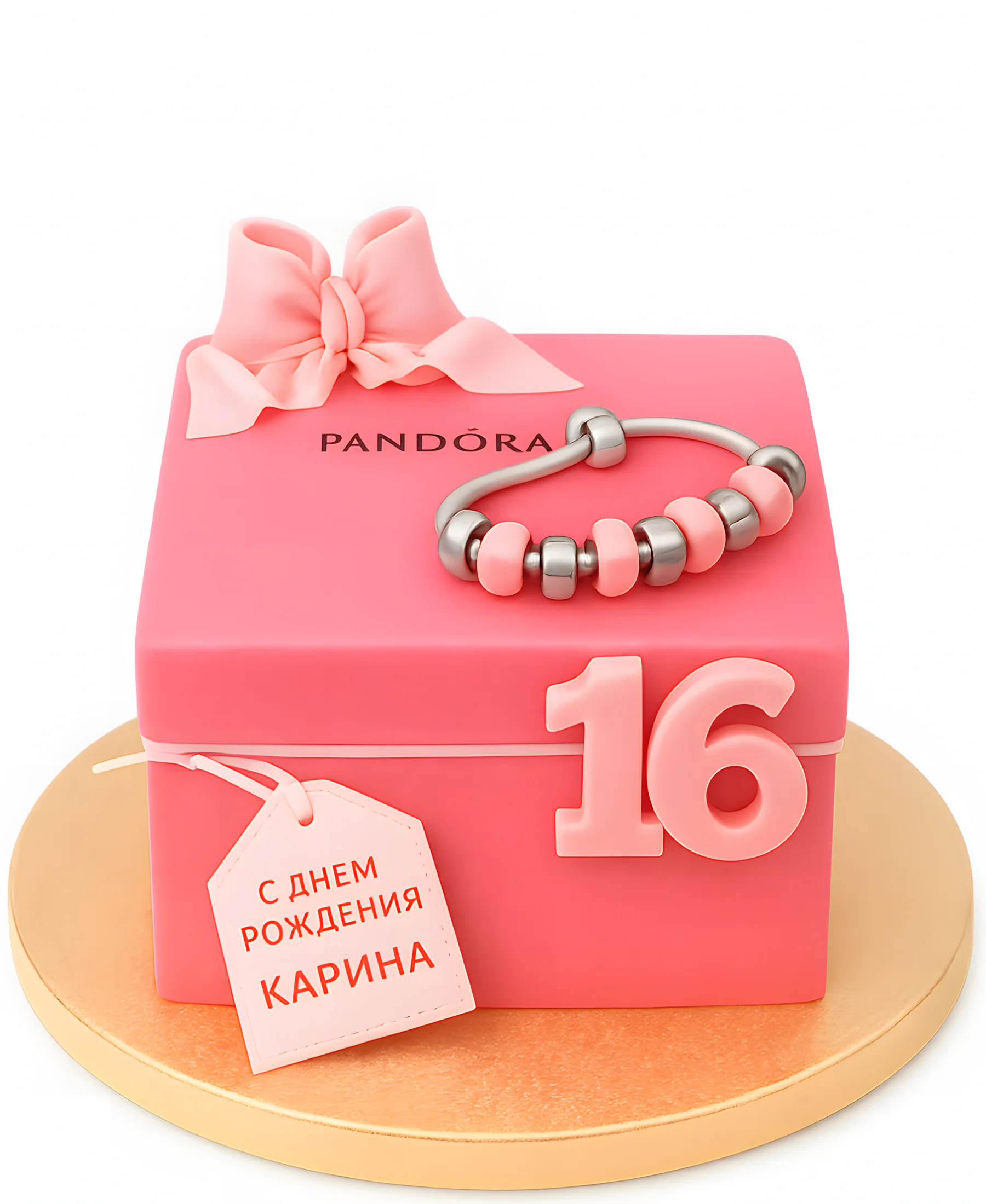 Торт в виде коробочки Pandora Фото