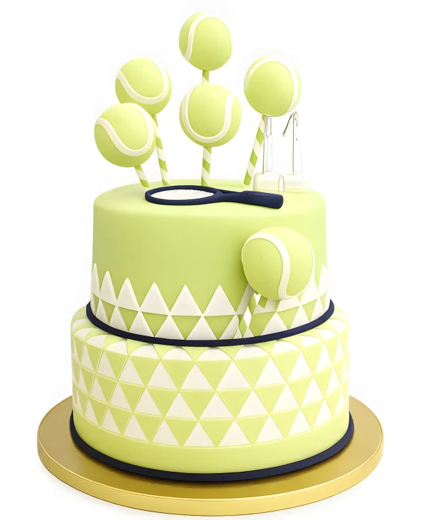 Торт теннис со сладостями в виде мячиков Фото