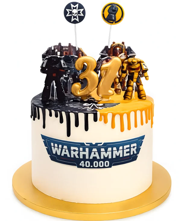 Яркий торт на 31 год по игре Вархаммер Фото