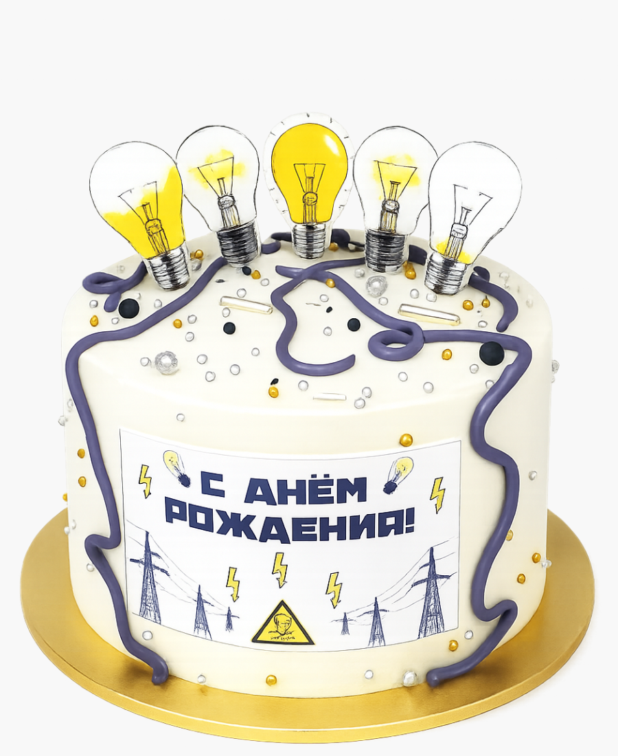 Белый торт на день рождение Фото
