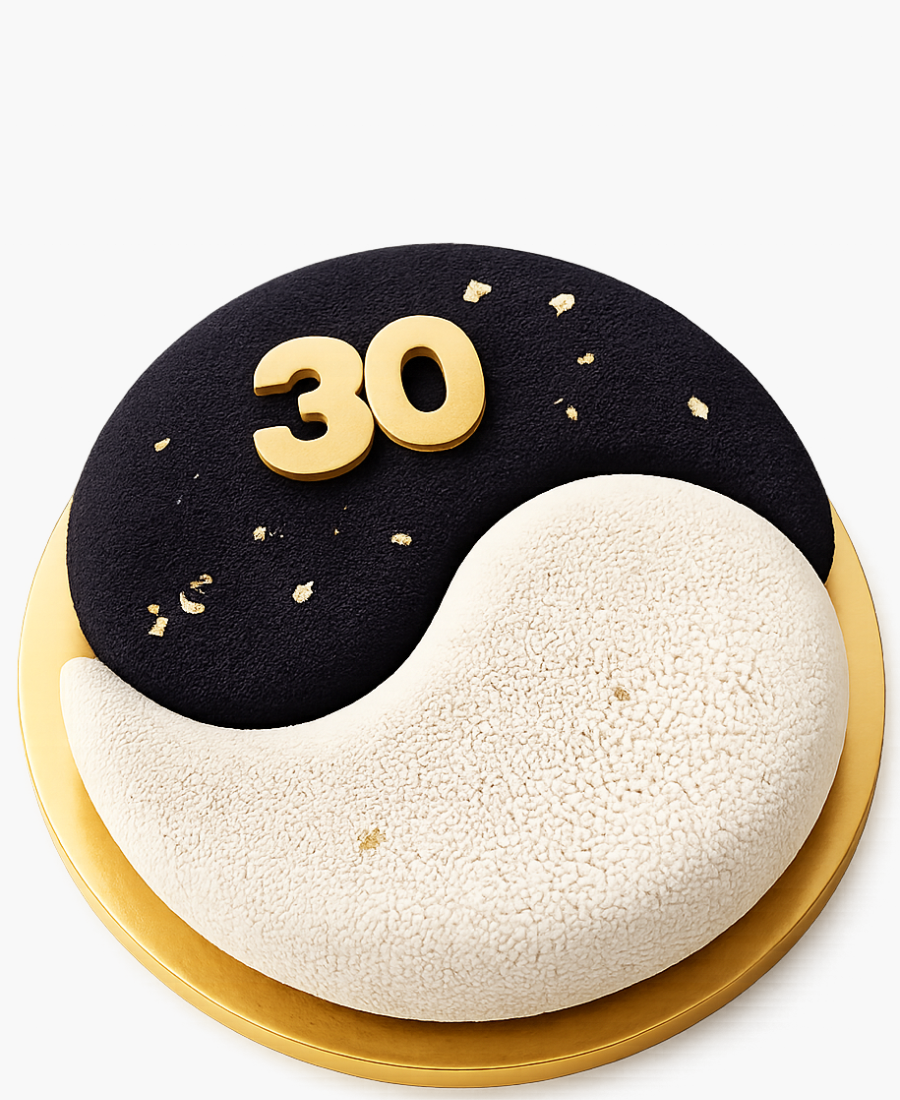 Круглый торт на 30 лет Фото