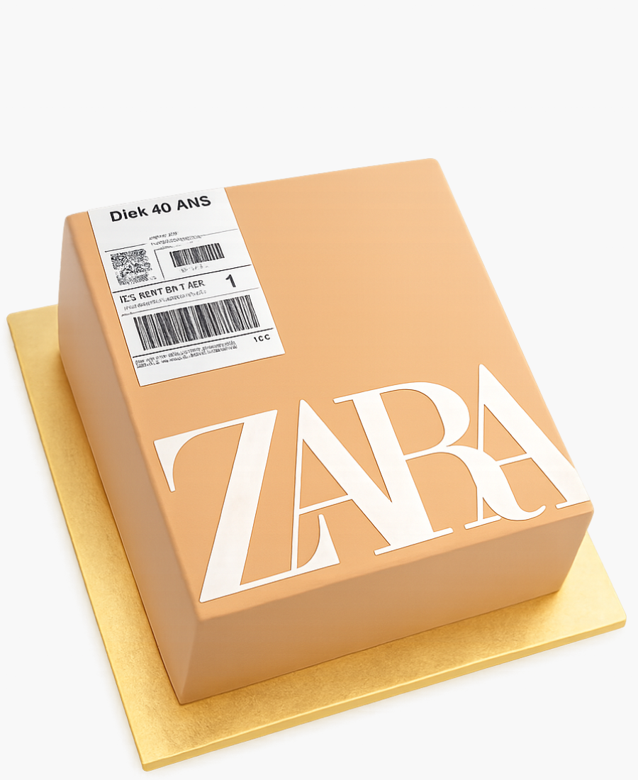 Торт в форме коробки Zara Фото