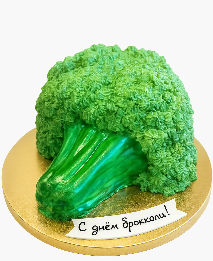 Торт в виде брокколи Фото