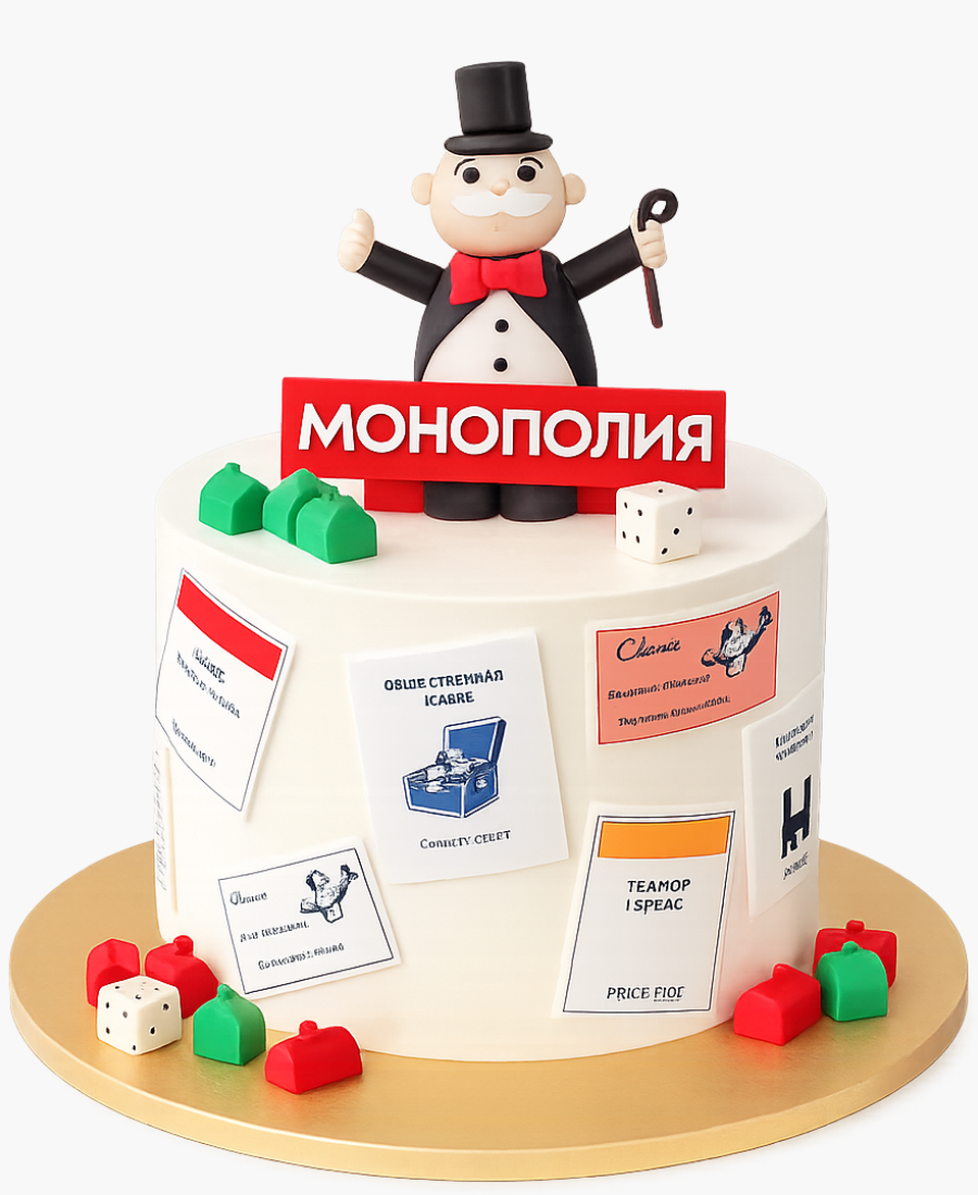 Торт монополия с дедушкой Пеннибэгс Фото
